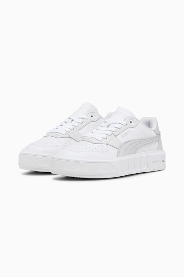 PUMA Cali Court Leather Women's Sneakers, PUMA White-Cool Light Gray, extralarge