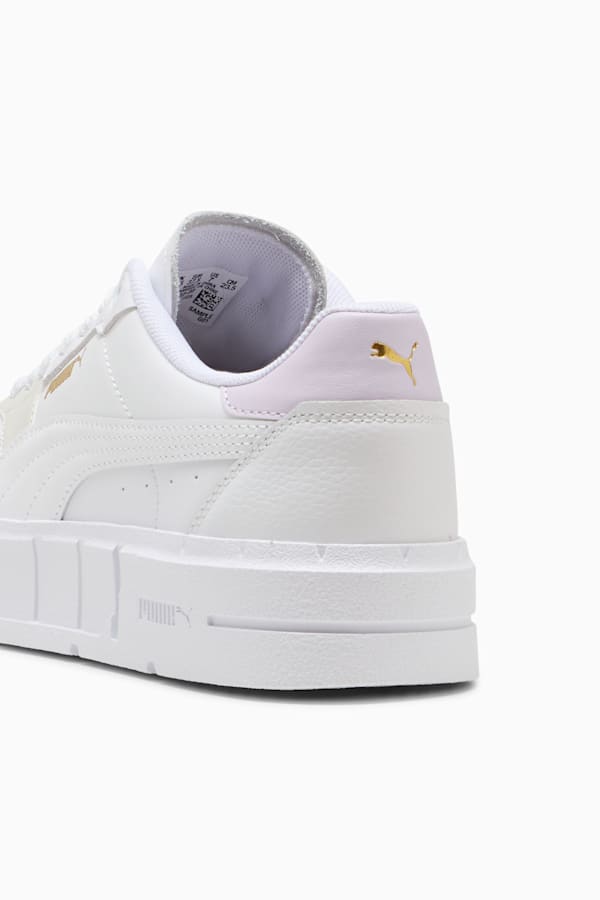 PUMA Cali Court Leather Women's Sneakers, PUMA White-Lilac Frost, extralarge