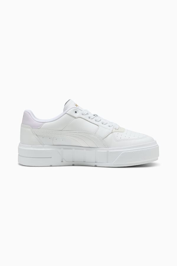 PUMA Cali Court Leather Women's Sneakers, PUMA White-Lilac Frost, extralarge