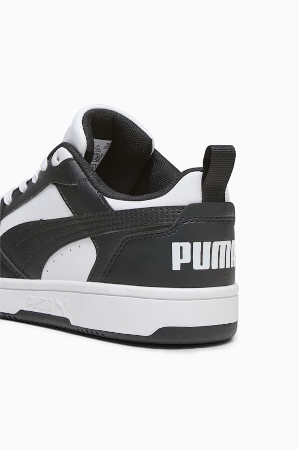 Rebound V6 Lo Youth Sneakers, PUMA White-PUMA Black, extralarge