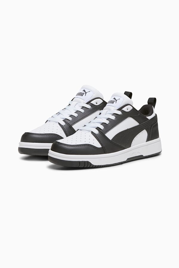 Rebound V6 Lo Youth Sneakers, PUMA White-PUMA Black, extralarge