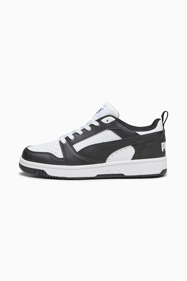 Rebound V6 Lo Youth Sneakers, PUMA White-PUMA Black, extralarge