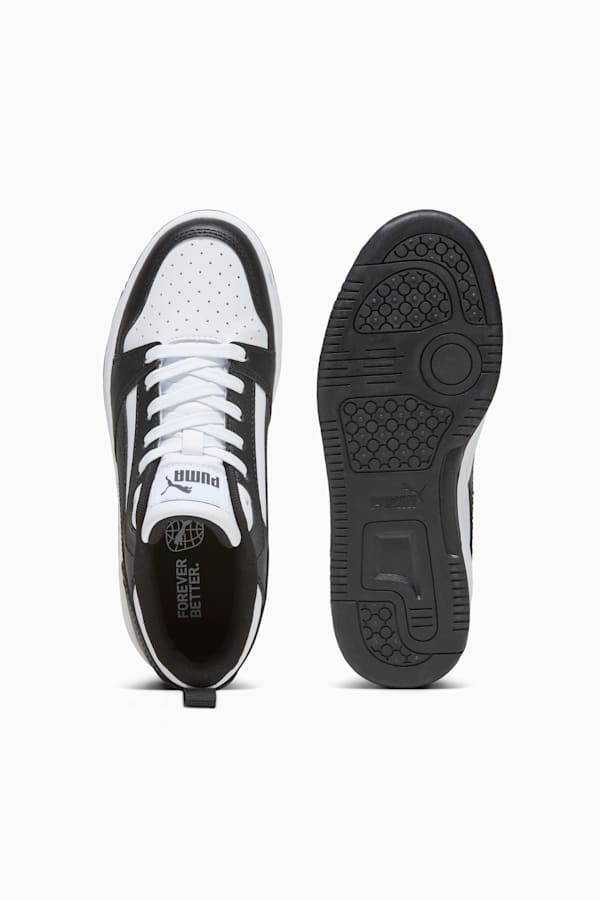 Rebound V6 Lo Youth Sneakers, PUMA White-PUMA Black, extralarge