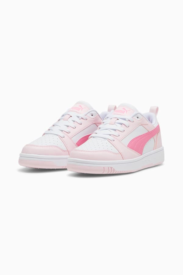 Rebound V6 Lo Youth Sneakers, PUMA White-Fast Pink-Whisp Of Pink, extralarge