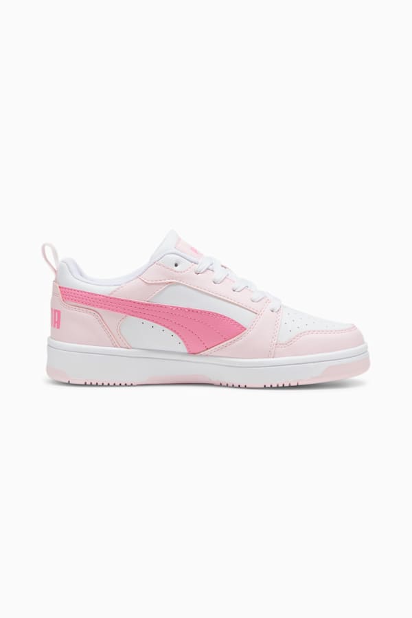 Rebound V6 Lo Youth Sneakers, PUMA White-Fast Pink-Whisp Of Pink, extralarge