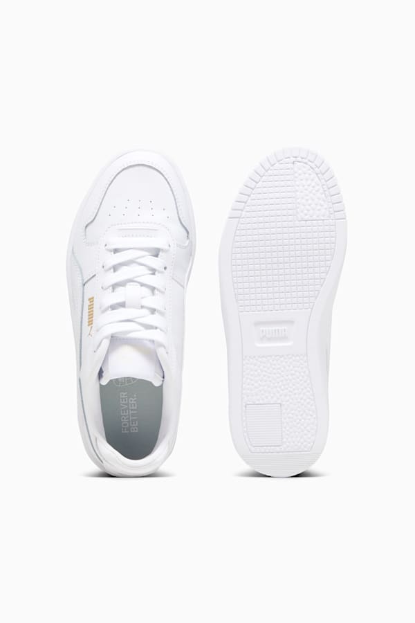 Carina Street Youth Sneakers, PUMA White-PUMA White-PUMA Gold, extralarge