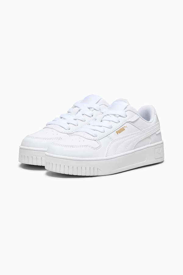 Carina Street Kids' Sneakers, PUMA White-PUMA White-PUMA Gold, extralarge