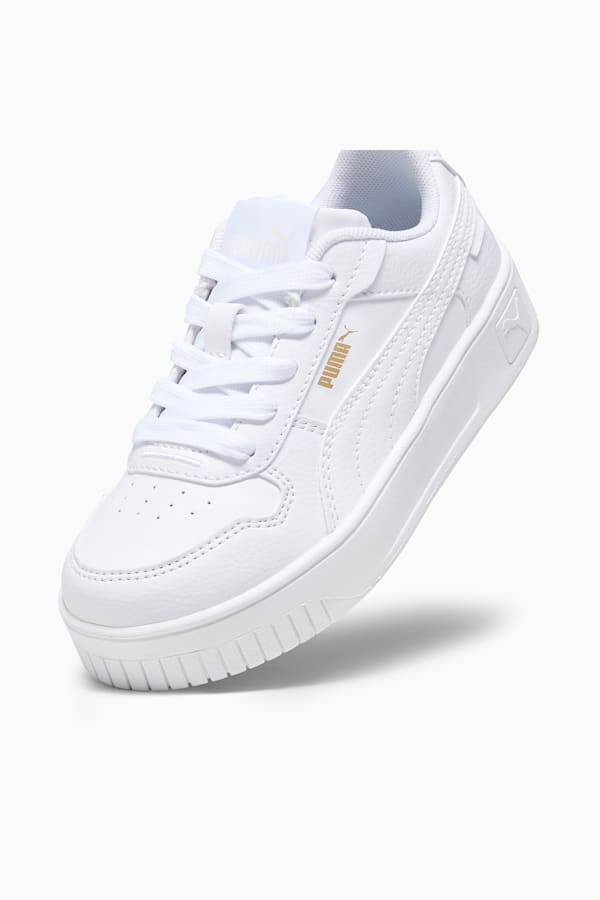 Carina Street Kids' Sneakers, PUMA White-PUMA White-PUMA Gold, extralarge