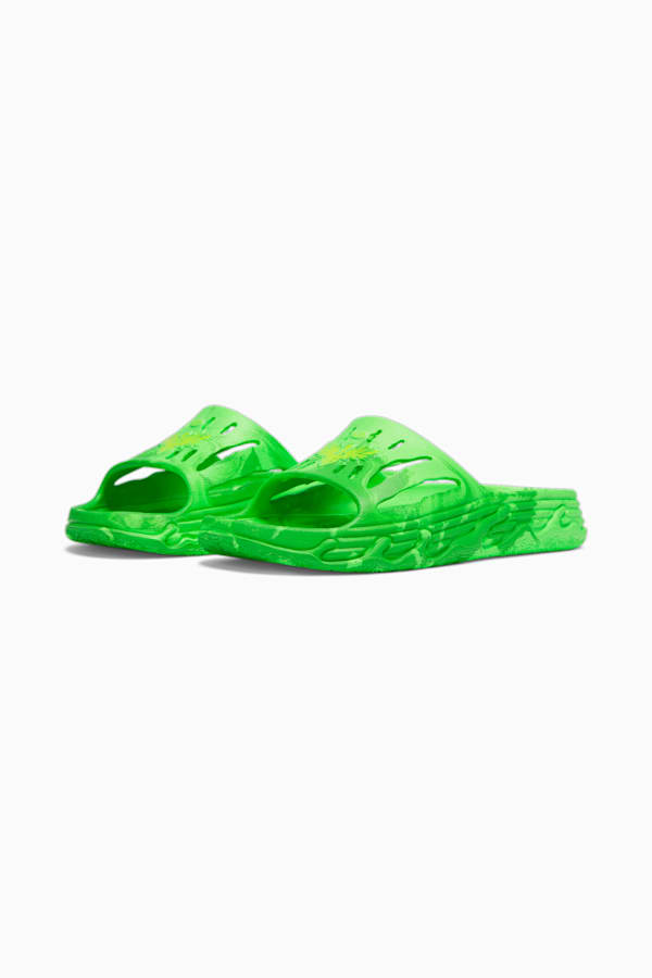 MB.03 Basketball Slides, PUMA Green-Fluro Yellow Pes-Fluro Green Pes, extralarge