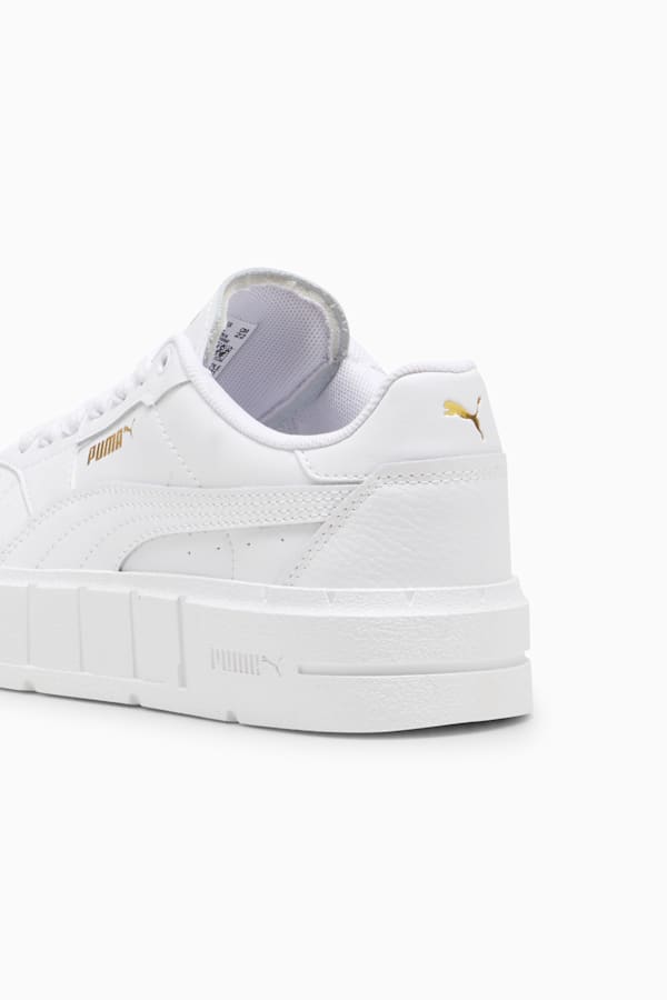 PUMA Cali Court Youth Leather Sneakers, PUMA White-PUMA Gold, extralarge-GBR