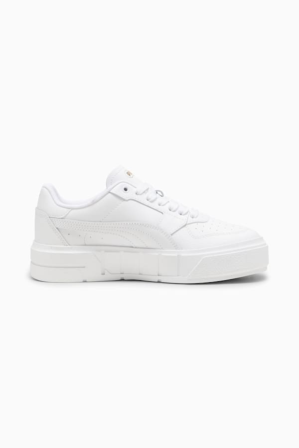 PUMA Cali Court Youth Leather Sneakers, PUMA White-PUMA Gold, extralarge-GBR