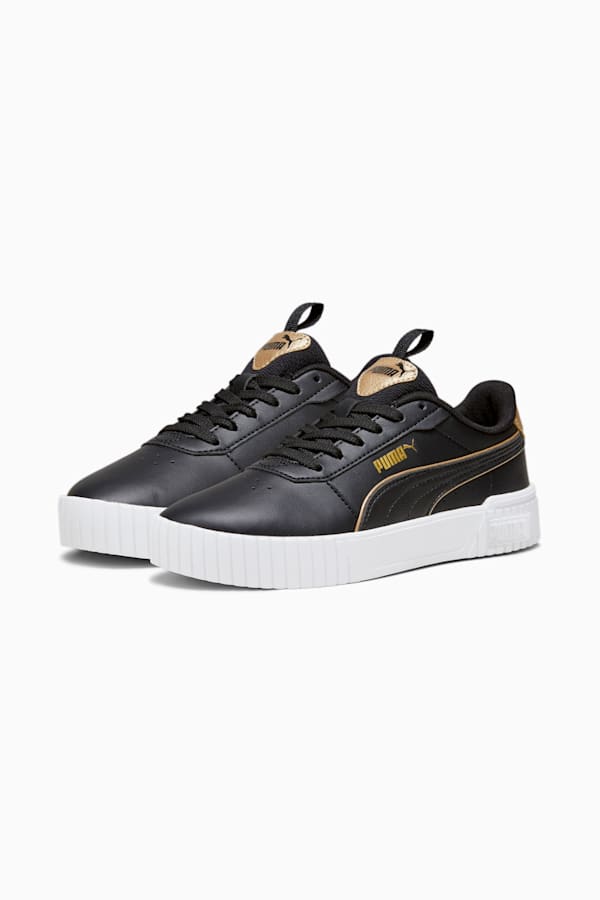 Carina 2.0 Pop-Up Metallics Youth Sneakers, PUMA Black-PUMA Gold-PUMA White, extralarge-GBR