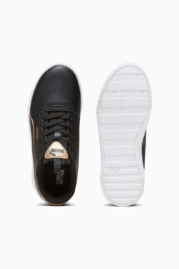 Carina 2.0 Pop-Up Metallics Youth Sneakers, PUMA Black-PUMA Gold-PUMA White, extralarge-GBR