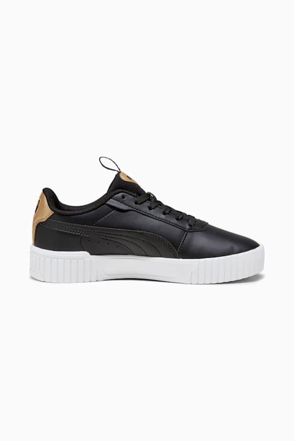 Carina 2.0 Pop-Up Metallics Youth Sneakers, PUMA Black-PUMA Gold-PUMA White, extralarge-GBR