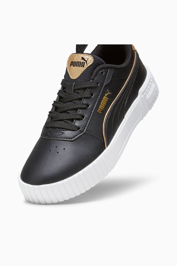 Carina 2.0 Pop-Up Metallics Youth Sneakers, PUMA Black-PUMA Gold-PUMA White, extralarge-GBR