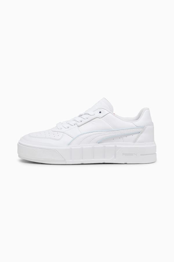 Cali Court Pop Women's Sneakers, PUMA White-Icy Blue, extralarge