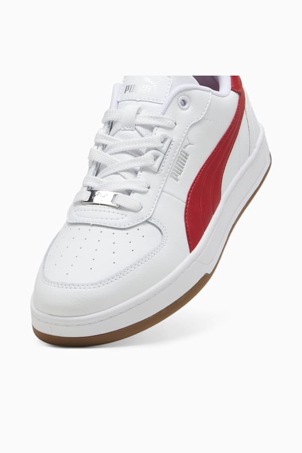 Puma Caven 2.0 Lux Unisex Sneakers, PUMA White-Club Red-Gum, extralarge-GBR