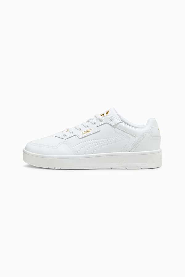 Court Classic Lux Sneakers, PUMA White-PUMA Gold, extralarge