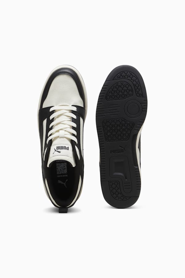Rebound v6 Low CV Unisex Sneakers, PUMA Black-Warm White-PUMA White, extralarge-GBR