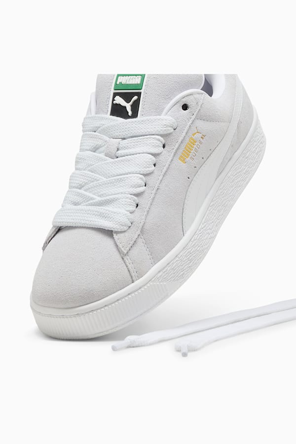 Suede XL Sneakers Unisex, Silver Mist-PUMA White, extralarge