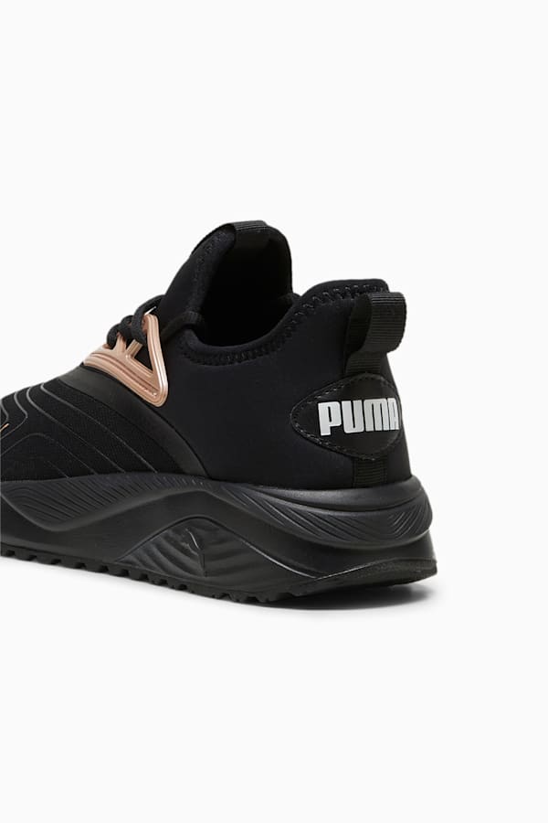Puma black and pink trainers deals