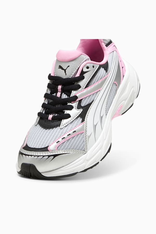 PUMA Morphic Athletic Sneakers, Feather Gray-Pink Delight-PUMA White, extralarge