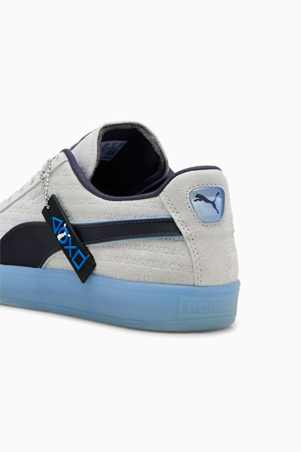 PUMA x PLAYSTATION Suede Sneakers, Glacial Gray-New Navy, extralarge