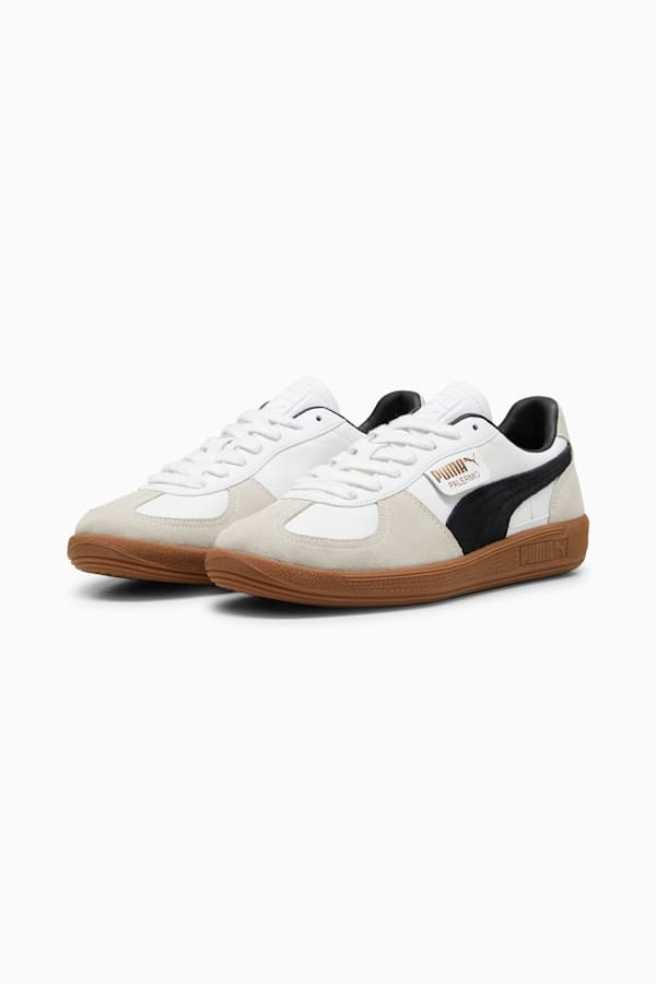 Palermo Leather Sneakers Unisex, PUMA White-Vapor Gray-Gum, extralarge