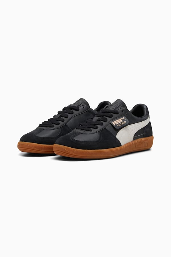 Palermo Leather Sneakers Unisex, PUMA Black-Feather Gray-Gum, extralarge