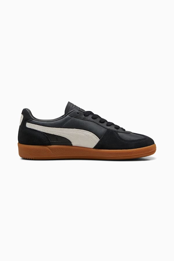 Palermo Leather Sneakers Unisex, PUMA Black-Feather Gray-Gum, extralarge