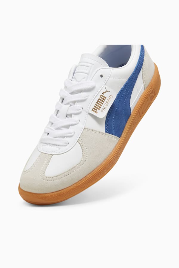 Palermo Leather Sneakers Unisex, PUMA White-Vapor Gray-Clyde Royal, extralarge