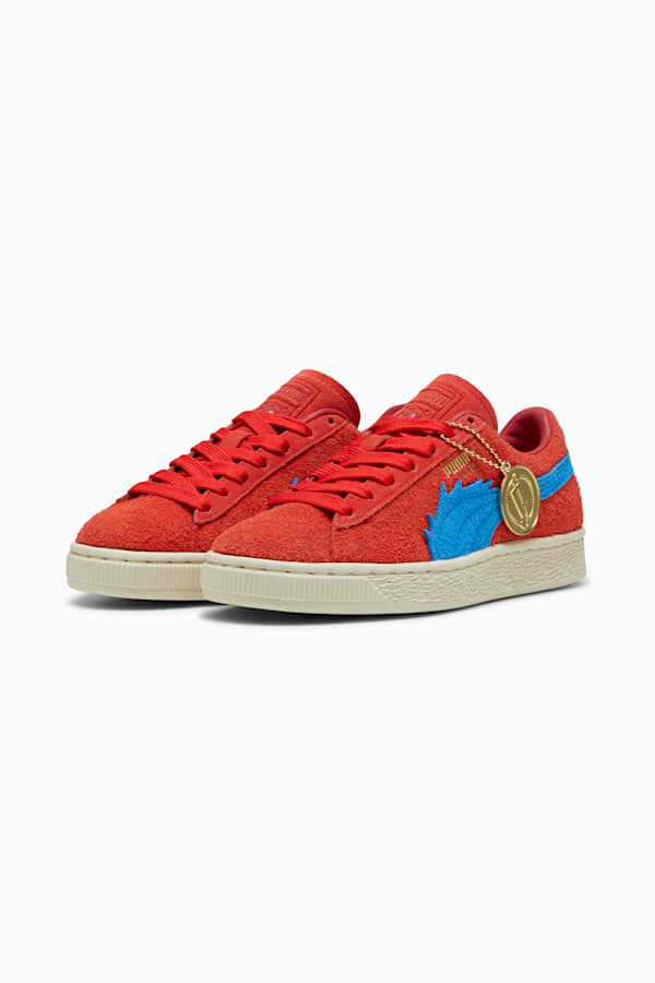 PUMA x ONE PIECE Suede Buggy the Genius Jester Sneakers Unisex, For All Time Red-Ultra Blue, extralarge
