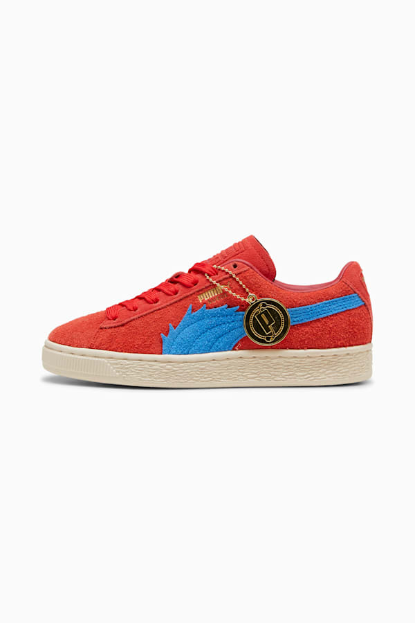 PUMA x ONE PIECE Suede Buggy the Genius Jester Sneakers Unisex, For All Time Red-Ultra Blue, extralarge