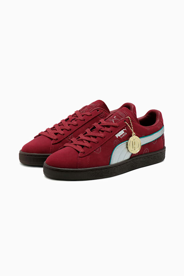 PUMA x ONE PIECE Suede Red-Haired Shanks Sneakers Unisex, Team Regal Red-PUMA Silver, extralarge