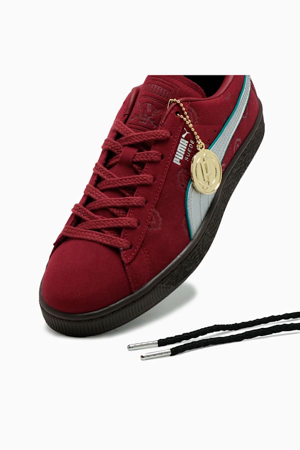 PUMA x ONE PIECE Suede Red-Haired Shanks Sneakers Unisex, Team Regal Red-PUMA Silver, extralarge