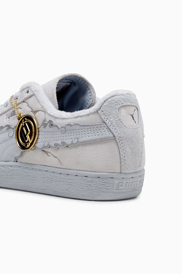 PUMA x ONE PIECE Suede Straw Hat Luffy Sneakers Unisex, Feather Gray-Platinum Gray, extralarge