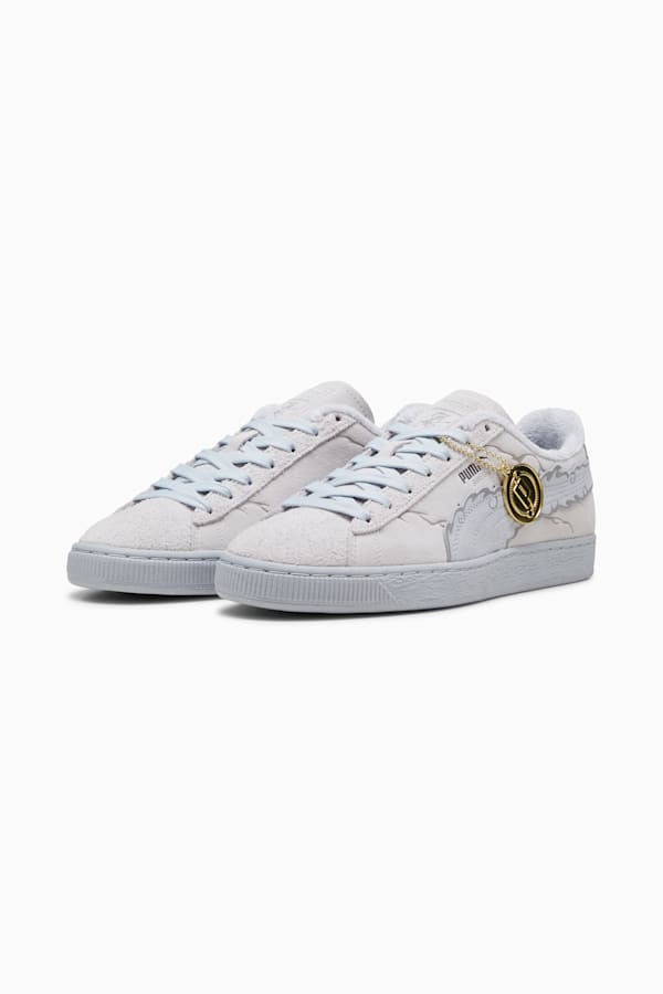 PUMA x ONE PIECE Suede Straw Hat Luffy Sneakers Unisex, Feather Gray-Platinum Gray, extralarge