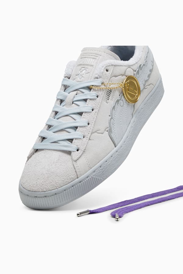 PUMA x ONE PIECE Suede Straw Hat Luffy Sneakers Unisex, Feather Gray-Platinum Gray, extralarge