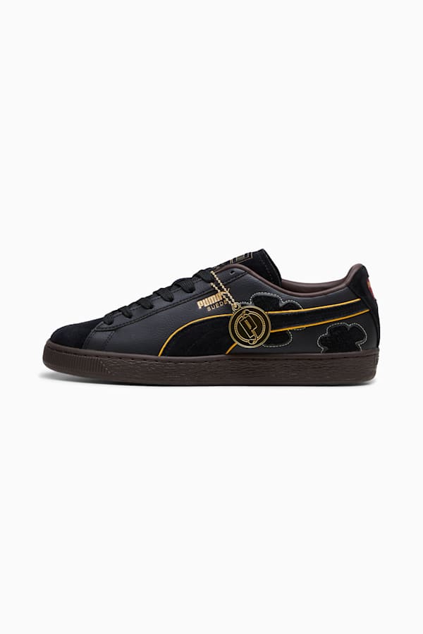 PUMA x ONE PIECE Suede Blackbeard Teach Sneakers Unisex, PUMA Black-Dark Chocolate, extralarge