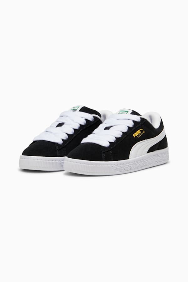 Suede XL Kids' Sneakers, PUMA Black-PUMA White, extralarge