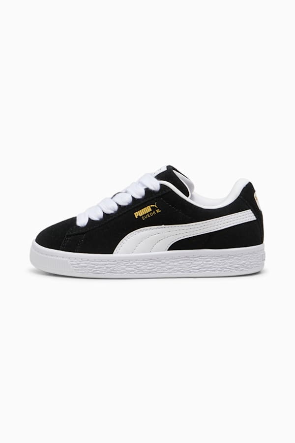 Suede XL Kids' Sneakers, PUMA Black-PUMA White, extralarge