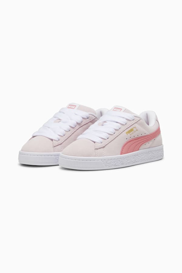 Suede XL Kids' Sneakers, Whisp Of Pink-Passionfruit, extralarge