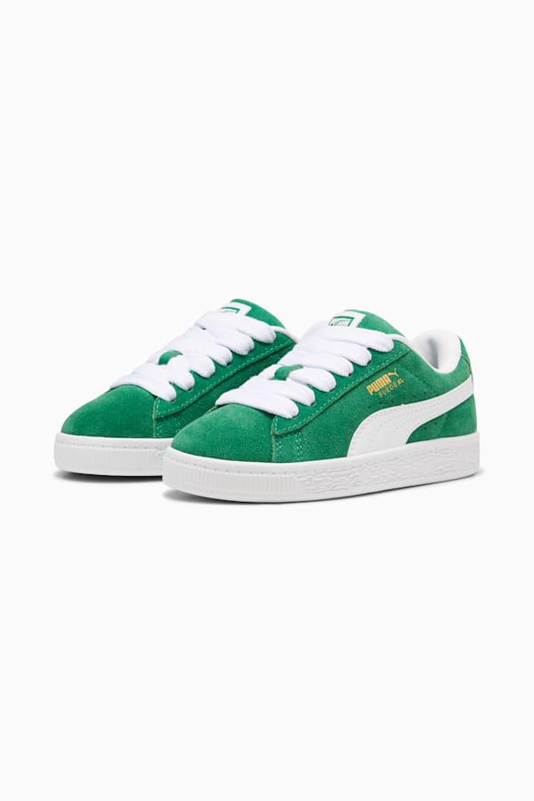 Suede XL Kids' Sneakers, Archive Green-PUMA White, extralarge