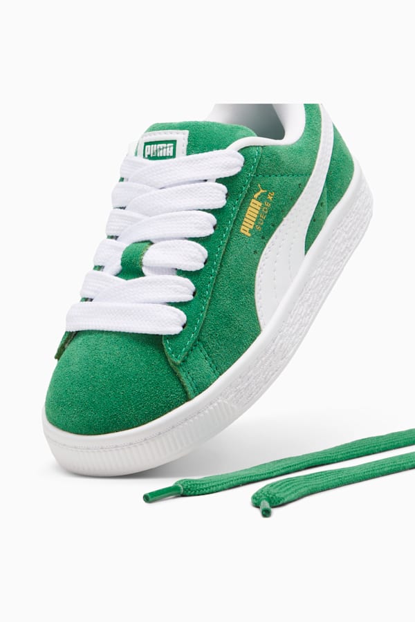 Suede XL Kids' Sneakers, Archive Green-PUMA White, extralarge