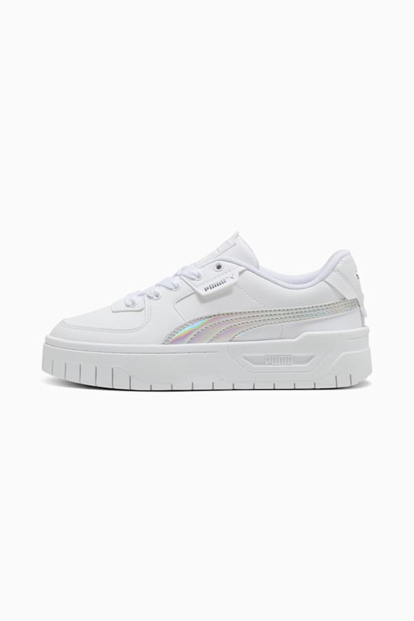 Cali Dream Iridescent Youth Sneakers, PUMA White-PUMA Silver, extralarge