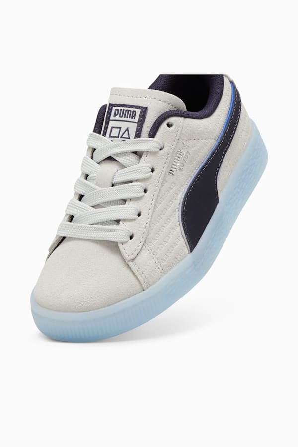 PUMA x PLAYSTATION Suede Kids' Sneakers, Glacial Gray-New Navy, extralarge-GBR