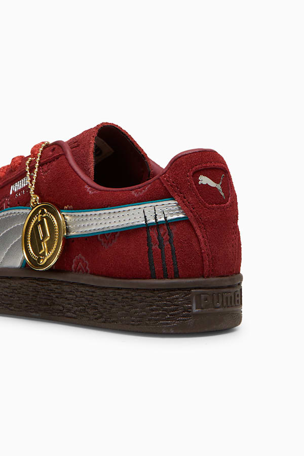 PUMA x ONE PIECE Suede Red-Haired Shanks Sneakers Youth, Team Regal Red-PUMA Silver, extralarge