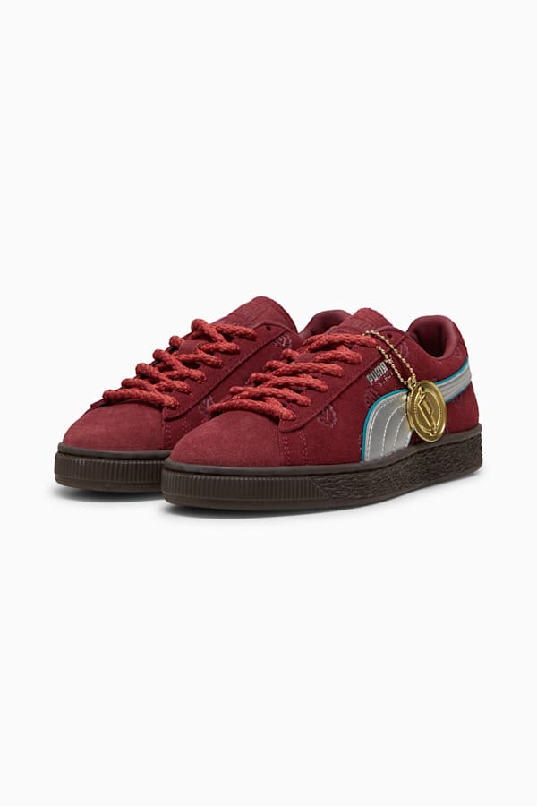 PUMA x ONE PIECE Suede Red-Haired Shanks Sneakers Youth, Team Regal Red-PUMA Silver, extralarge