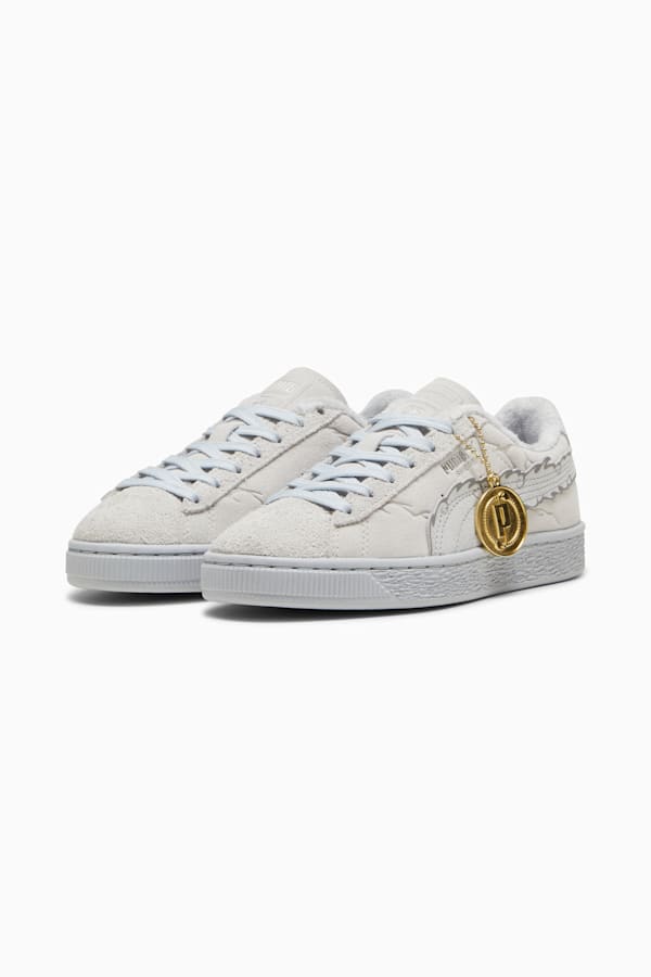 PUMA x ONE PIECE Suede Straw Hat Luffy Sneakers Youth, Feather Gray-Platinum Gray, extralarge