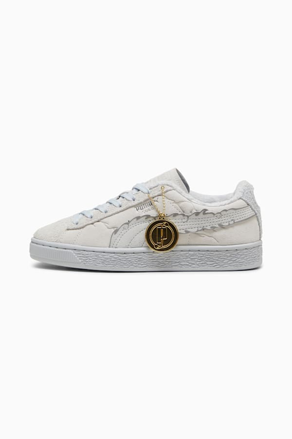 PUMA x ONE PIECE Suede Straw Hat Luffy Sneakers Youth, Feather Gray-Platinum Gray, extralarge